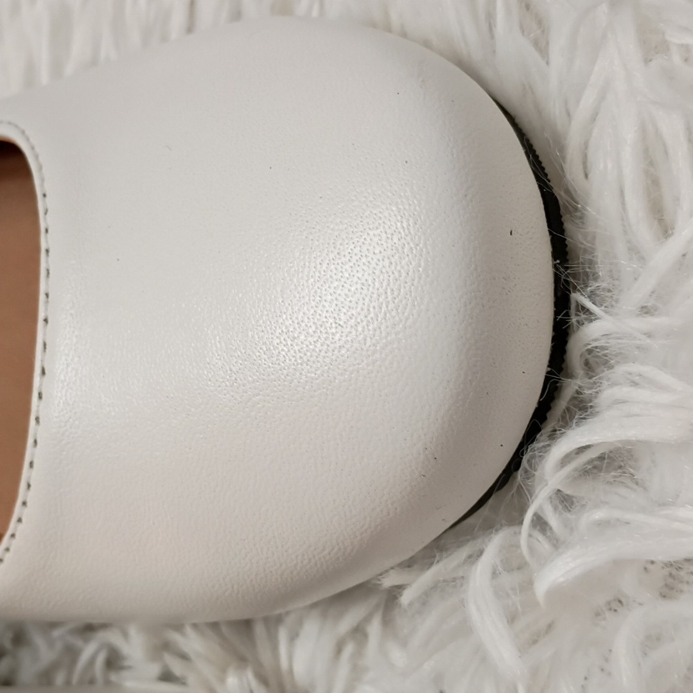 Array Women's Leather Elegant White Heels 8 Wide - image 8